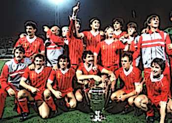 UEFA Champions League 1984 tournament winner - Liverpool football squad from England