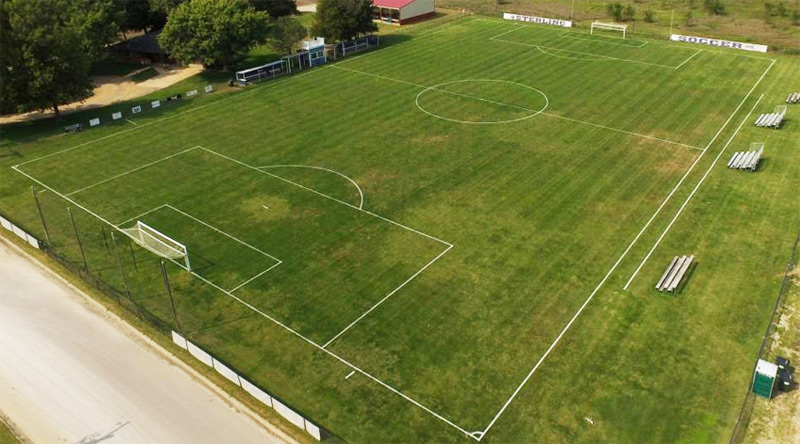 Football field of play