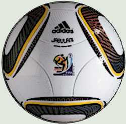 Jabulani, an eight-panel football ball, was the official ball of the 2010 World Cup