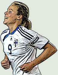 Laura Osterberg Kalmari one of the most famous Finnish female footballers